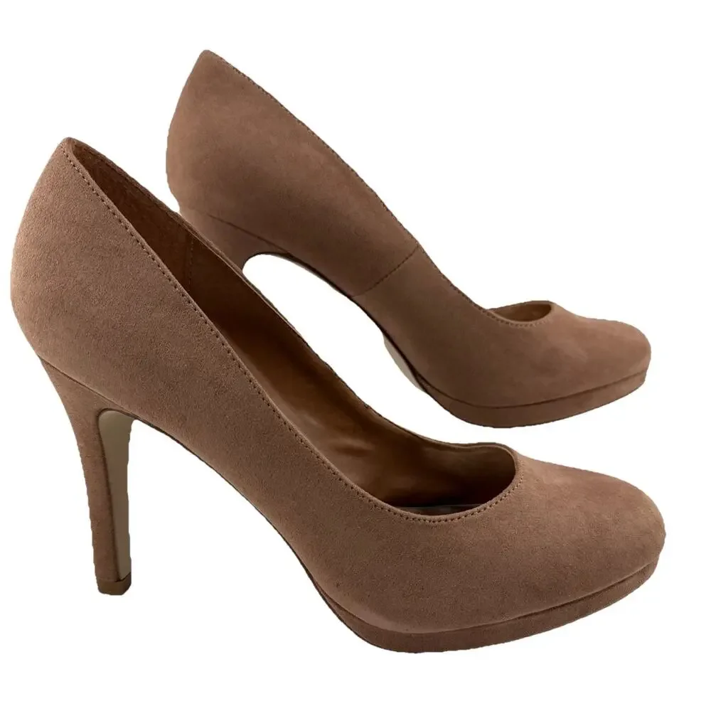Madden Girl Taupe Suede High Heel Pumps